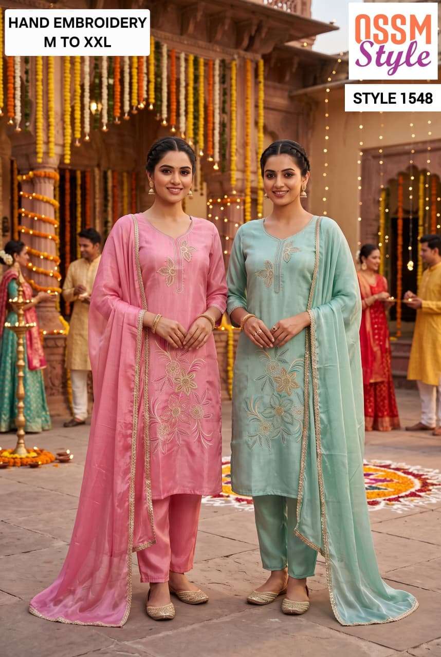 OSSM STYLE 1546 1547 AND 1548 DESIGNER READYMADE SUIT FOR FESTIVAL TYPE COMBO SET 